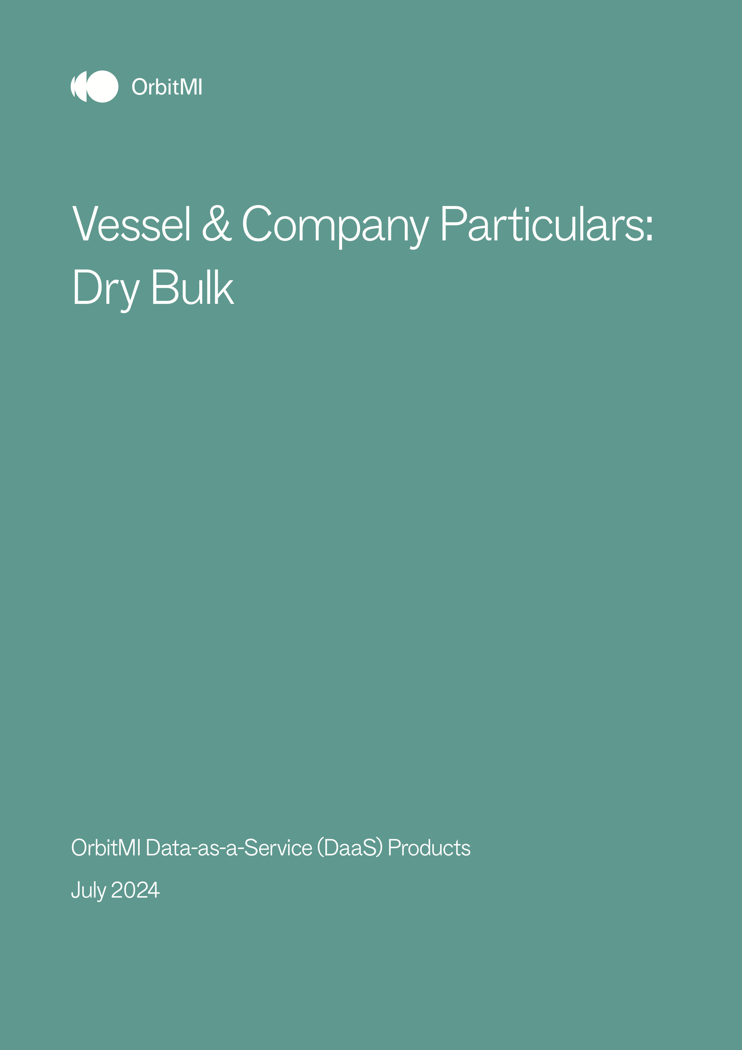 Orbit Cover - Vessel & Company Particulars- Dry Bulk