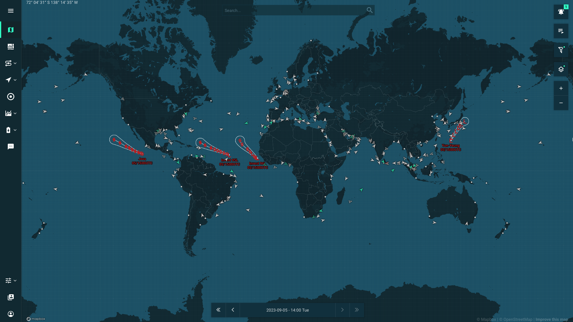 Tropical Storm Tracks